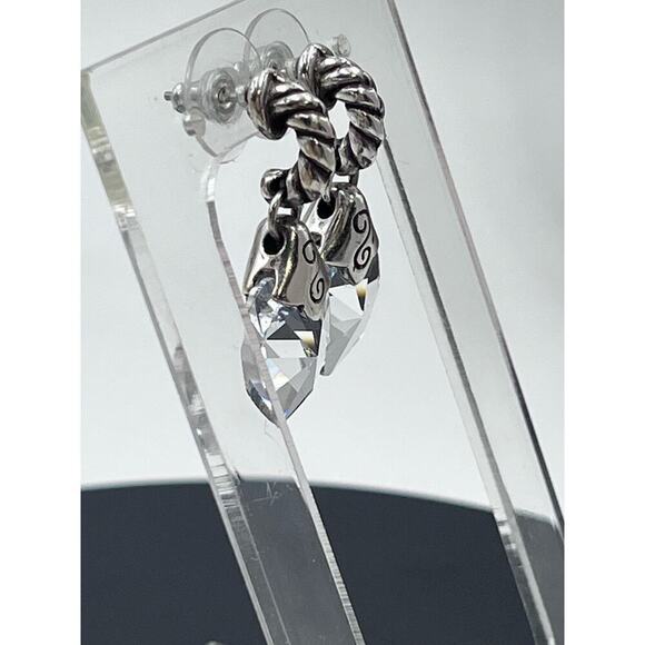 Brighton Silver Tone Crystal Heart
Dangle Earrings w/ Tin - Picture 3 of 14